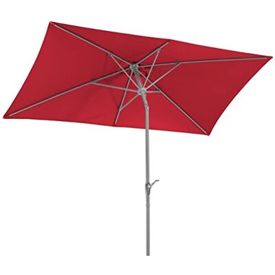 Schneider Parasol Porto rouge rectangulaire 300 x 200 cm 643-77, structure en acier, toile polyester 6,7 kg - Publicité Schneider Parasol Porto rouge rectangulaire 300 x 200 cm 643-77, structure en acier, toile polyester 6,7 kg - Publicité