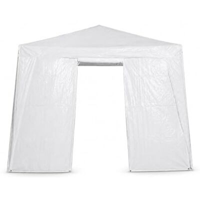 TERRE JARDIN Mur Porte pour Tonnelle de Jardin 3 x 3 m, Polyéthylène Mur porte blanc en polyéthylène 110 g/m², spécial tonnelle 3 x 3 m : porte zip de 185 cm pour un accès pratique - Publicité TERRE JARDIN Mur Porte pour Tonnelle de Jardin 3 x 3 m, Polyéthylène Mur porte blanc en polyéthylène 110 g/m², spécial tonnelle 3 x 3 m : porte zip de 185 cm pour un accès pratique - Publicité
