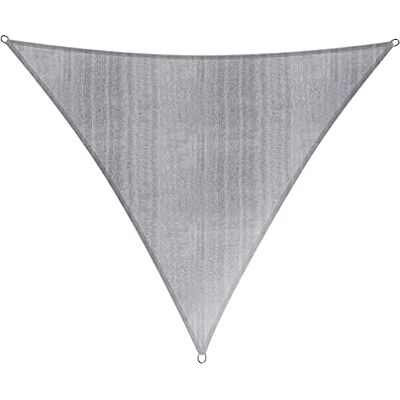Lumaland Voile d'ombrage Triangulaire 4 x 4 x 4 m Protection Solaire résistante aux intempéries avec Cordes de Fixation pour terrasse, Jardin et Balcon avec Protection UV Gris Clair - Publicité Lumaland Voile d'ombrage Triangulaire 4 x 4 x 4 m Protection Solaire résistante aux intempéries avec Cordes de Fixation pour terrasse, Jardin et Balcon avec Protection UV Gris Clair - Publicité