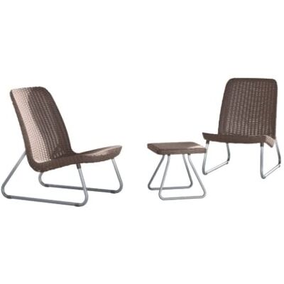Keter 17197637 Ensemble de salon Rio, aspect rotin, plastique, marron, 77,5 x 76 x 54 cm - Publicité Keter 17197637 Ensemble de salon Rio, aspect rotin, plastique, marron, 77,5 x 76 x 54 cm - Publicité