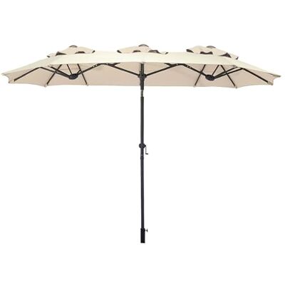 Spetebo Parasol double avec manivelle 300 x 150 cm – Anthracite ou naturel – XL Parasol de jardin avec articulation articulée Protection UV 50+ pour terrasse, jardin, grand angle d'inclinaison réglable - Publicité Spetebo Parasol double avec manivelle 300 x 150 cm – Anthracite ou naturel – XL Parasol de jardin avec articulation articulée Protection UV 50+ pour terrasse, jardin, grand angle d'inclinaison réglable - Publicité