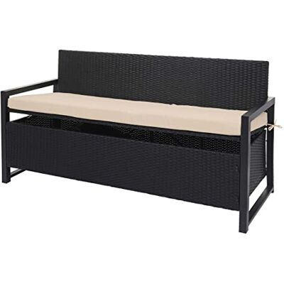 Banque de jardin Mendler Poly-Rattan 3 Places - Mobilier de jardin - Publicité Banque de jardin Mendler Poly-Rattan 3 Places - Mobilier de jardin - Publicité