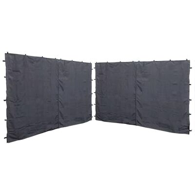QUICK STAR Lot de 2 parois latérales avec Fermeture Éclair 250 x 192 cm pour tonnelle Nice 3 x 3 m Paroi latérale Gris RAL 7012 - Publicité QUICK STAR Lot de 2 parois latérales avec Fermeture Éclair 250 x 192 cm pour tonnelle Nice 3 x 3 m Paroi latérale Gris RAL 7012 - Publicité