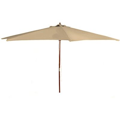 Spetebo - Sombrilla de madera natural - 300 cm - con polea - Umbrella - Publicité Spetebo - Sombrilla de madera natural - 300 cm - con polea - Umbrella - Publicité
