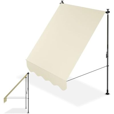 Juskys Store Banne Manuel Kapstadt 150x120 cm Store Extérieur Réglable, sans Perçage, Imperméable, Résistant UV, Verticale & Diagonale Beige - Publicité Juskys Store Banne Manuel Kapstadt 150x120 cm Store Extérieur Réglable, sans Perçage, Imperméable, Résistant UV, Verticale & Diagonale Beige - Publicité
