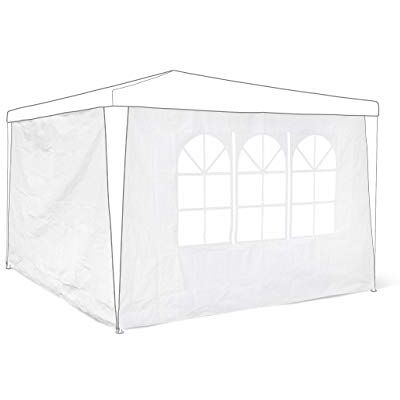 Relaxdays 10020081_49 Panneau latéral pour pavillon tonnelle de jardin tente réception de 3 x 3 m parois fenêtres protection pluie vent soleil, blanc lot de 2 - Publicité Relaxdays 10020081_49 Panneau latéral pour pavillon tonnelle de jardin tente réception de 3 x 3 m parois fenêtres protection pluie vent soleil, blanc lot de 2 - Publicité