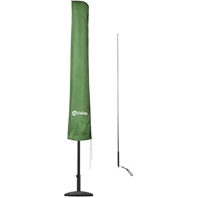 Sekey Housse de Parasol avec Tige, Capuchon pour Parasol de Jardin Ø 350 cm / 200x300 cm, Dimensions 190×30/50 cm, Polyester 100% Etanche - Publicité Sekey Housse de Parasol avec Tige, Capuchon pour Parasol de Jardin Ø 350 cm / 200x300 cm, Dimensions 190×30/50 cm, Polyester 100% Etanche - Publicité