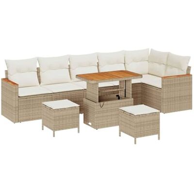 vidaXL Ensemble de canapé de Jardin avec Coussin Beige Poly rotin, Mobilier de Jardin et terrasse, canapé modulaire léger, résistant aux UV, avec Rangement Pratique pour Votre Confort - Publicité vidaXL Ensemble de canapé de Jardin avec Coussin Beige Poly rotin, Mobilier de Jardin et terrasse, canapé modulaire léger, résistant aux UV, avec Rangement Pratique pour Votre Confort - Publicité