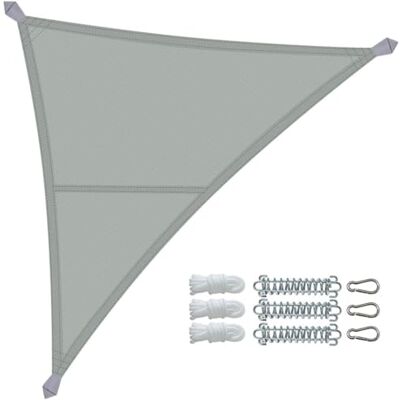 VOUNOT Gris 3x3x3m Voile Ombrage - Imperméable, UV 95% - Publicité VOUNOT Gris 3x3x3m Voile Ombrage - Imperméable, UV 95% - Publicité