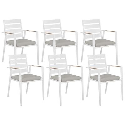 Ensemble de Chaises de Jardin Beliani - Blanc - Design Moderne - Publicité Ensemble de Chaises de Jardin Beliani - Blanc - Design Moderne - Publicité