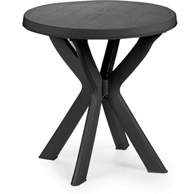 Spetebo Table de jardin ronde en plastique – 70 cm – Table de camping au design classique – Table de balcon, de terrasse, de jardin, pour l'extérieur (anthracite) - Publicité Spetebo Table de jardin ronde en plastique – 70 cm – Table de camping au design classique – Table de balcon, de terrasse, de jardin, pour l'extérieur (anthracite) - Publicité