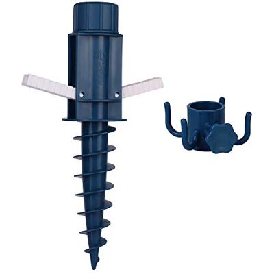 Sekey Pied de Parasol pour Plage – Support Parasol avec Ancrage au Sol et Crochet, Fixation pour Canne de 22-32 mm, Pied Parasol pour Sable, Terre et Prairie, Bleu - Publicité Sekey Pied de Parasol pour Plage – Support Parasol avec Ancrage au Sol et Crochet, Fixation pour Canne de 22-32 mm, Pied Parasol pour Sable, Terre et Prairie, Bleu - Publicité