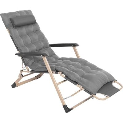 SPRINGOS Chaise Longue Pliable 66 x 137 x 92 cm – Transat de Jardin avec Coussin, Tête Repose et Pieds Ajustables, Chaise Longue Extérieure Résistante aux Intempéries pour Terrasse, Balcon & Jardin - Publicité SPRINGOS Chaise Longue Pliable 66 x 137 x 92 cm – Transat de Jardin avec Coussin, Tête Repose et Pieds Ajustables, Chaise Longue Extérieure Résistante aux Intempéries pour Terrasse, Balcon & Jardin - Publicité