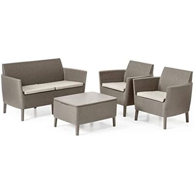 Keter Salemo Salon de Jardin 2 Places, Gris Anthracite Cappuccino - Publicité Keter Salemo Salon de Jardin 2 Places, Gris Anthracite Cappuccino - Publicité