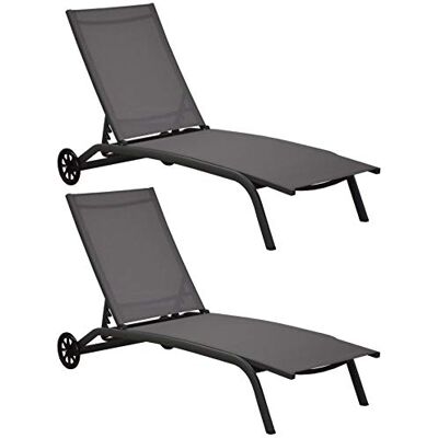 Proloisirs Bains de Soleil en Aluminium Celio (Lot de 2) - Publicité Proloisirs Bains de Soleil en Aluminium Celio (Lot de 2) - Publicité