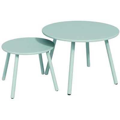 Unique Tables gigognes de Jardin en métal Vert Amande MIRMANDE de MYLIA - Publicité Unique Tables gigognes de Jardin en métal Vert Amande MIRMANDE de MYLIA - Publicité
