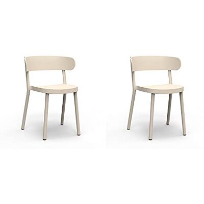 Resol Set 2 Fauteuils Casino Beige Fibre de Verre, Polypropylène 525x500x738mm - Publicité Resol Set 2 Fauteuils Casino Beige Fibre de Verre, Polypropylène 525x500x738mm - Publicité
