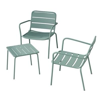 Ensemble de jardin MYLIA MIRMANDE - Vert amande - Mobilier extérieur en acier - Publicité Ensemble de jardin MYLIA MIRMANDE - Vert amande - Mobilier extérieur en acier - Publicité