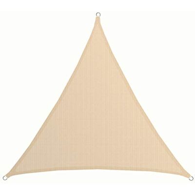 Amanka - Tenda da Sole UV 2x2x2 m Triangolo - Beige - Publicité Amanka - Tenda da Sole UV 2x2x2 m Triangolo - Beige - Publicité