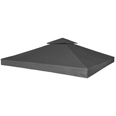 vidaXL Recouvrement de Remplacement d'Auvent, Couverture de Belvédère, Toile de Rechange pour Tonnelle Patio Terrasse Extérieur, Gris foncé - Publicité vidaXL Recouvrement de Remplacement d'Auvent, Couverture de Belvédère, Toile de Rechange pour Tonnelle Patio Terrasse Extérieur, Gris foncé - Publicité