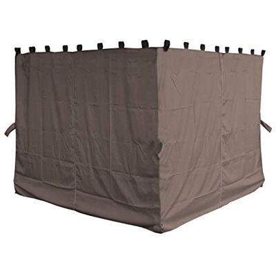 QUICK STAR Quick-Star Paroi latérale 4 Panneaux pour tonnelle Paris Taupe 3 x 3 m - Publicité QUICK STAR Quick-Star Paroi latérale 4 Panneaux pour tonnelle Paris Taupe 3 x 3 m - Publicité