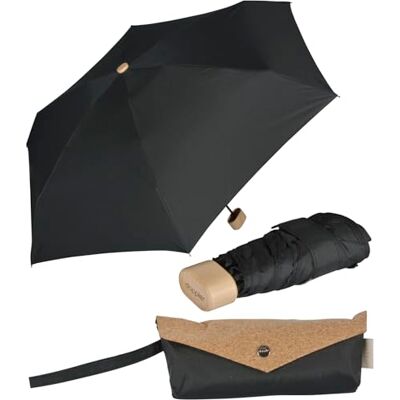 Doppler Nature Mini Cork petit parapluie poignée simple - Publicité Doppler Nature Mini Cork petit parapluie poignée simple - Publicité
