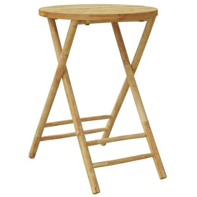 Table de jardin en bambou pliable Vidaxl Ø55x75 cm - Publicité Table de jardin en bambou pliable Vidaxl Ø55x75 cm - Publicité