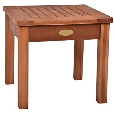 Spetebo Table d'appoint en eucalyptus 40 cm Aspect teck Petite table de jardin en bois massif Table pour balcon, terrasse, jardin, fleurs, plantes Décoration - Publicité Spetebo Table d'appoint en eucalyptus 40 cm Aspect teck Petite table de jardin en bois massif Table pour balcon, terrasse, jardin, fleurs, plantes Décoration - Publicité
