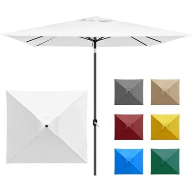 paramondo Interpara Parasol Pour Jardin Balcon Et Terrasse, Pliable, Avec Manivelle, Carré 3 x 3m / Blanc/Armature (Anthracite) - Publicité paramondo Interpara Parasol Pour Jardin Balcon Et Terrasse, Pliable, Avec Manivelle, Carré 3 x 3m / Blanc/Armature (Anthracite) - Publicité