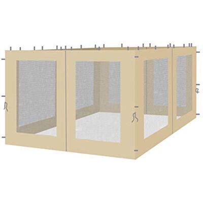 QUICK STAR Quick-Star 4 Parois latérales avec moustiquaire pour pavillon 3 x 4 m Sable - Publicité QUICK STAR Quick-Star 4 Parois latérales avec moustiquaire pour pavillon 3 x 4 m Sable - Publicité