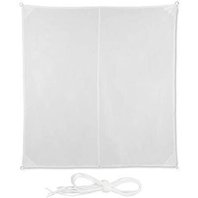 Relaxdays Voile d’ombrage carré diffuseur d’Ombre Protection Soleil Balcon Jardin UV 3x3 m Toile imperméable, Blanc, 3 x 3 m - Publicité Relaxdays Voile d’ombrage carré diffuseur d’Ombre Protection Soleil Balcon Jardin UV 3x3 m Toile imperméable, Blanc, 3 x 3 m - Publicité