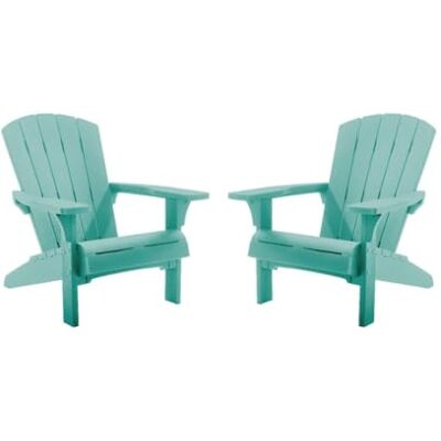 Keter Fauteuil de Jardin Adirondack Lot de 2 Bleu - Publicité Keter Fauteuil de Jardin Adirondack Lot de 2 Bleu - Publicité