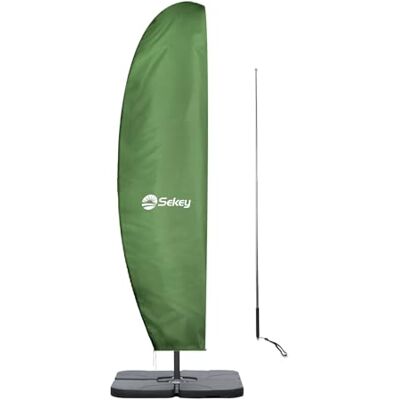 Sekey Housse de Parasol Suspendu avec Tige, Capuchon 280×30/81/46 cm, Polyester 100% - Publicité Sekey Housse de Parasol Suspendu avec Tige, Capuchon 280×30/81/46 cm, Polyester 100% - Publicité