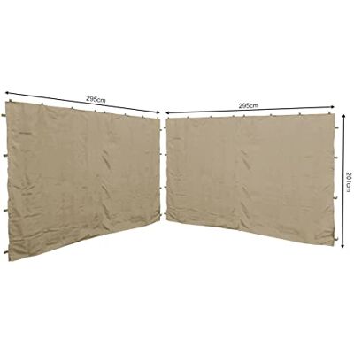 QUICK STAR Lot de 2 Panneaux latéraux pour tonnelle Roma Sable 3 x 3 m - Publicité QUICK STAR Lot de 2 Panneaux latéraux pour tonnelle Roma Sable 3 x 3 m - Publicité