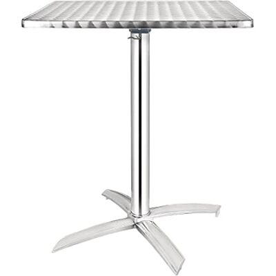 Bolero CG838 Table pliante carrée en acier inoxydable 720 x 600 x 600 mm - Publicité Bolero CG838 Table pliante carrée en acier inoxydable 720 x 600 x 600 mm - Publicité