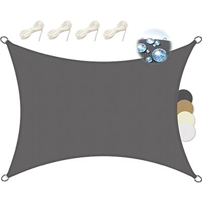 Sol Royal Voile d'ombrage rectangulaire imperméable PES Protection Solaire 3x4m anthracite et UV pour pergola avec fixation brise vue patio terrasse balcon SolVision Toile Jardin ombrage soleil PS9 - Publicité Sol Royal Voile d'ombrage rectangulaire imperméable PES Protection Solaire 3x4m anthracite et UV pour pergola avec fixation brise vue patio terrasse balcon SolVision Toile Jardin ombrage soleil PS9 - Publicité