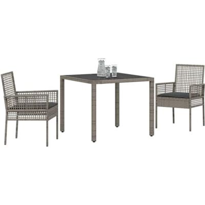 Ensemble de repas extérieur VIDAXL - Gris moderne, cadre en acier, 2 sièges - Publicité Ensemble de repas extérieur VIDAXL - Gris moderne, cadre en acier, 2 sièges - Publicité