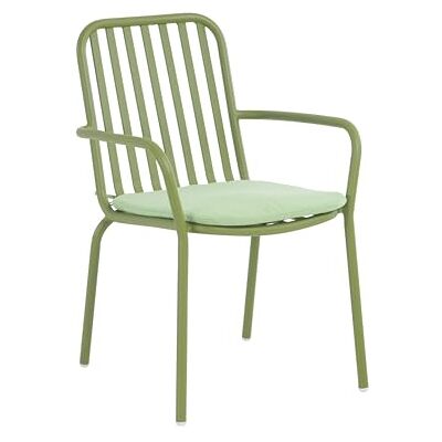 Metro Fauteuil Soto, avec Accoudoirs, Empilable, Aluminium, 57 x 69 x 86 cm (Vert Olive) - Publicité Metro Fauteuil Soto, avec Accoudoirs, Empilable, Aluminium, 57 x 69 x 86 cm (Vert Olive) - Publicité