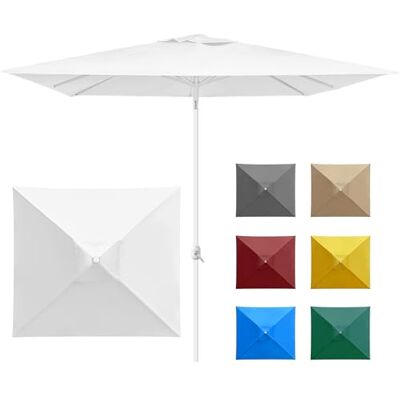 paramondo Interpara Parasol Pour Jardin Balcon Et Terrasse, Pliable, Avec Manivelle, Carré 3 x 3m / Blanc/Armature (Blanc) - Publicité paramondo Interpara Parasol Pour Jardin Balcon Et Terrasse, Pliable, Avec Manivelle, Carré 3 x 3m / Blanc/Armature (Blanc) - Publicité