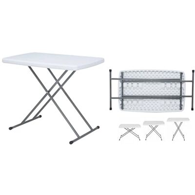KARAT Tables à Manger Pliante pour Le Camping Tables Pliable du Jardin Terrasse, résistant aux intempéries Table Plastique (Nara, L75,5 x P 49 cm H (33-76) cm) - Publicité KARAT Tables à Manger Pliante pour Le Camping Tables Pliable du Jardin Terrasse, résistant aux intempéries Table Plastique (Nara, L75,5 x P 49 cm H (33-76) cm) - Publicité