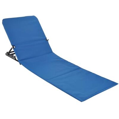 Spetebo Natte de plage pliable avec dossier Chaise longue de plage Chaise longue de jardin bleu - Publicité Spetebo Natte de plage pliable avec dossier Chaise longue de plage Chaise longue de jardin bleu - Publicité
