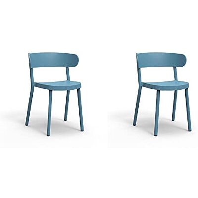 Resol Set 2 Fauteuils Casino Bleu Fibre de Verre, Polypropylène 525x500x738mm - Publicité Resol Set 2 Fauteuils Casino Bleu Fibre de Verre, Polypropylène 525x500x738mm - Publicité