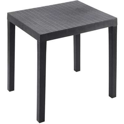 Spetebo - Mesa de jardín de plástico club - antracita - 78 x 65 x 73 cm - Table - Publicité Spetebo - Mesa de jardín de plástico club - antracita - 78 x 65 x 73 cm - Table - Publicité