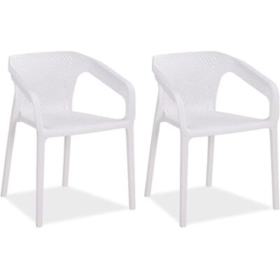 Ensemble de Chaises de Jardin Blanches Homestyle4u - Chaises de Jardin - Publicité Ensemble de Chaises de Jardin Blanches Homestyle4u - Chaises de Jardin - Publicité