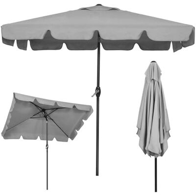 SPRINGOS Parasol de jardin rectangulaire, gris clair, 195 x 122 x 220cm - Publicité SPRINGOS Parasol de jardin rectangulaire, gris clair, 195 x 122 x 220cm - Publicité