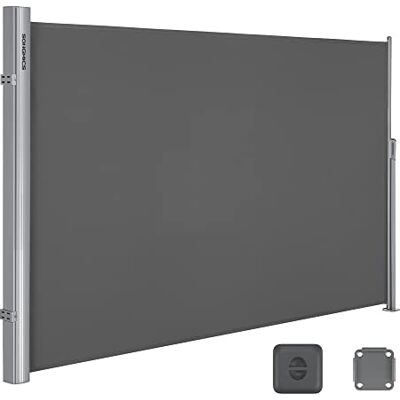 SONGMICS Store latéral en Aluminium Extensible 160 x 350 cm, Brise-Vue, Protection Solaire, occultant, pour Balcon, terrasse, Jardin, Anthracite GSA165G - Publicité SONGMICS Store latéral en Aluminium Extensible 160 x 350 cm, Brise-Vue, Protection Solaire, occultant, pour Balcon, terrasse, Jardin, Anthracite GSA165G - Publicité