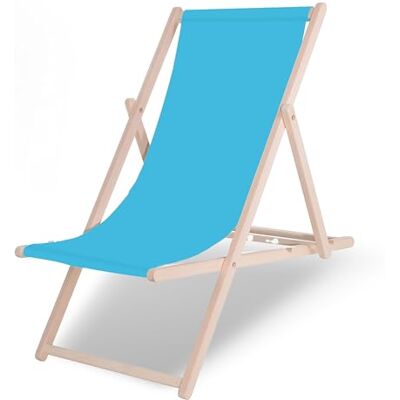 Springos Chaise Longue en Bois Pliable - 3 Positions, 120kg - Publicité Springos Chaise Longue en Bois Pliable - 3 Positions, 120kg - Publicité
