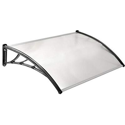 TERRE JARDIN Marquise de Porte Auvent Polycarbonate translucide, Noir Marquise de porte 240 cm en polycarbonate translucide 5 mm Structure ABS noir et PVC Design moderne et élégant - Publicité TERRE JARDIN Marquise de Porte Auvent Polycarbonate translucide, Noir Marquise de porte 240 cm en polycarbonate translucide 5 mm Structure ABS noir et PVC Design moderne et élégant - Publicité
