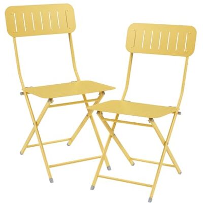 en.casa - Sande - Jaune - Foldable chairs set - Publicité en.casa - Sande - Jaune - Foldable chairs set - Publicité