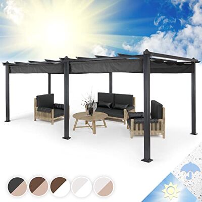 blumfeldt Pergola Aluminium 3x6m, Pergola Terrasse, Tonnelle de Jardin avec Toit Rétractable, Kit Pergolas en Métal, Cadre en Aluminium, Protection UV, Alu avec Toit en Polyester Imperméable - Publicité blumfeldt Pergola Aluminium 3x6m, Pergola Terrasse, Tonnelle de Jardin avec Toit Rétractable, Kit Pergolas en Métal, Cadre en Aluminium, Protection UV, Alu avec Toit en Polyester Imperméable - Publicité